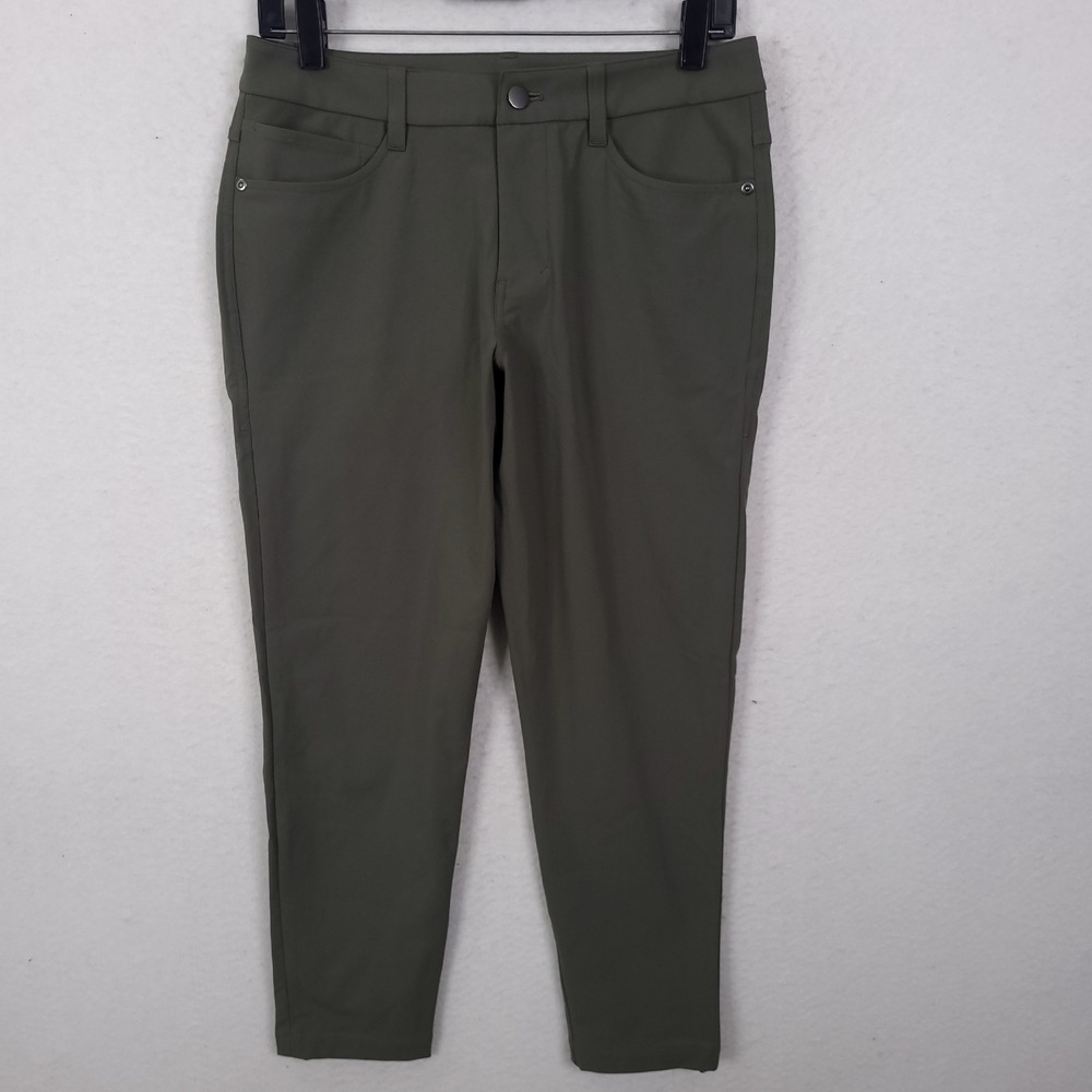 Lululemon Commission Slim-Fit Pant Mens 28x25 Olive‎ Green Warpstreme LM5AQQS